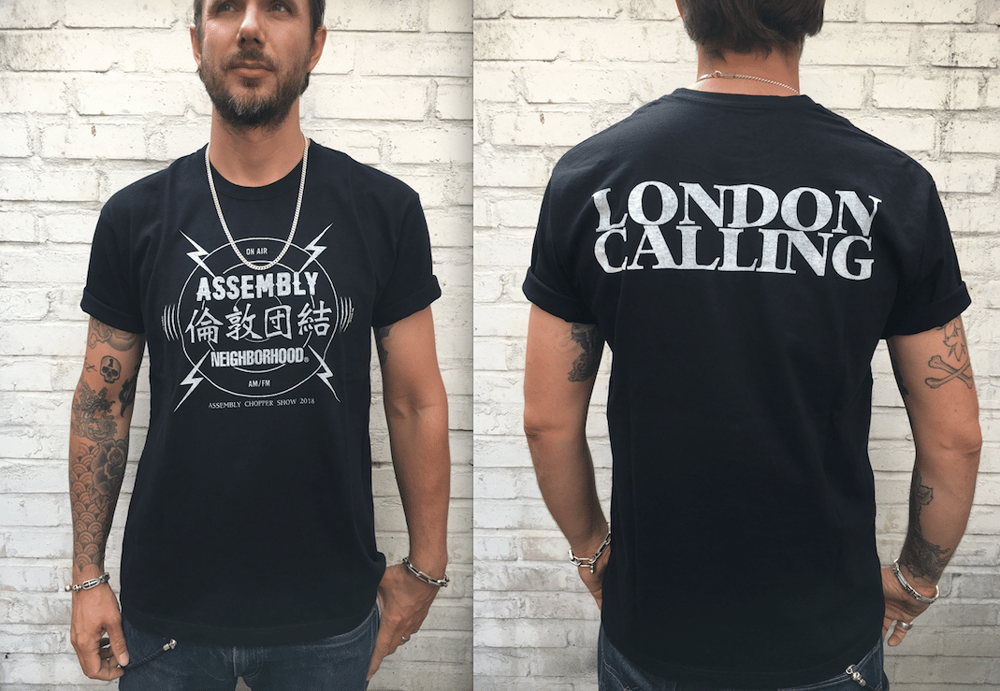 Assembly X NEIGHBORHOOD Colab T shirt LONDON CALLING Tee LIMITED